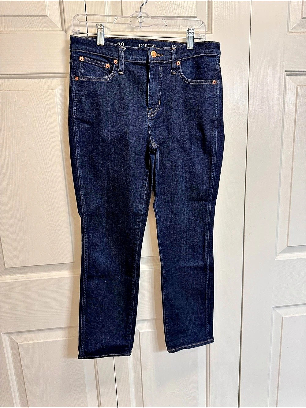 J.Crew 9" Vintage Slim Straight Jeans Dark Wash Waist 29